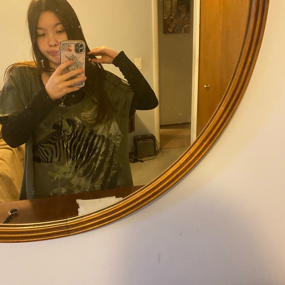 Zebra Print Oversized T-Shirt